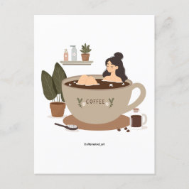 Opsnuiven met wat koffie briefkaart