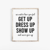 Opstaan Aankleden Show omhoog Motivatie offerte Poster