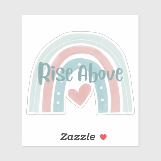 Opstaan boven Boheemse regenboog Sticker (Vel)