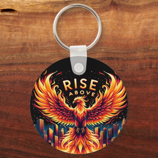 Opstaan boven Phoenix Fire Sleutelhanger (Achterkant)