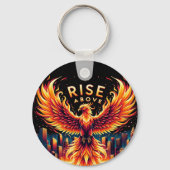 Opstaan boven Phoenix Fire Sleutelhanger (Achterkant)