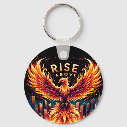 Opstaan boven Phoenix Fire Sleutelhanger (Achterkant)