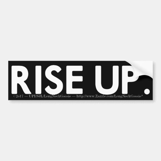Opstaan. Bumpersticker (Voorkant)