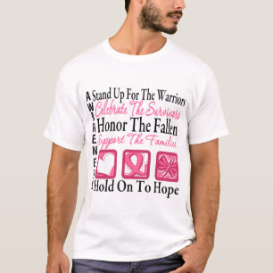 Opstaan Celebrate Collage Breast Cancer T-shirt