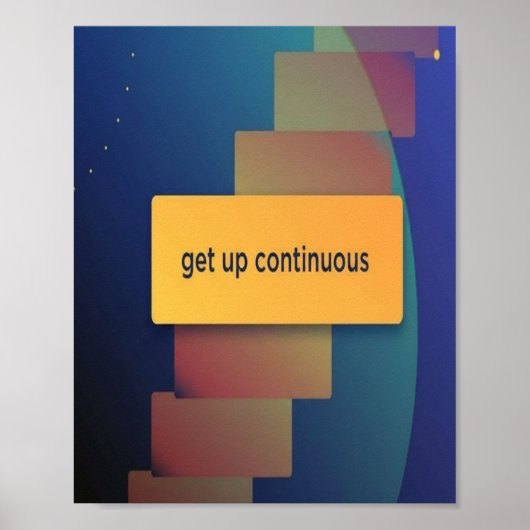 opstaan continu poster (Voorkant)