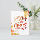 Opstaan en bidden briefkaart (Staand voorkant)