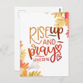 Opstaan en bidden briefkaart (Voorkant / Achterkant)