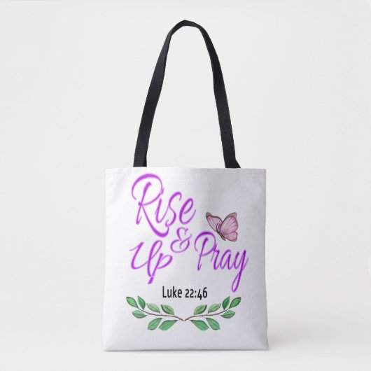 Opstaan en bidden tote bag (Voorkant)