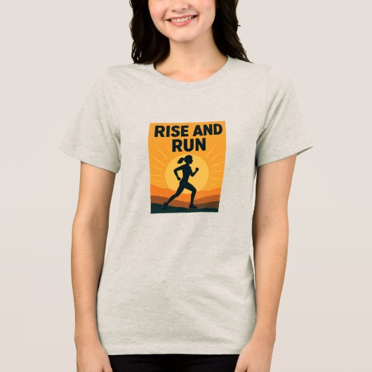 Opstaan en hardlopen Tri-Blend shirt (Voorkant)