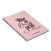 Opstaan en Luke 22:46 Aangepast roze gebed bidden Notitieboek (Rechterzijde)