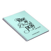 Opstaan en Luke 22:46 Custom Blue Prayer bidden Notitieboek (Rechterzijde)