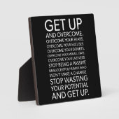 Opstaan en overwinnen - Gym, Hustle, Succes Fotoplaat (Voorkant)