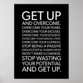 Opstaan en overwinnen - Gym, Hustle, Succes Poster (Voorkant)