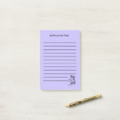 Opstaan en Paarse gebeden lijst met gebedden aanbi Post-it® Notes (Op bureau)