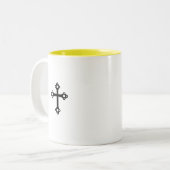 Opstaan en schijnen! tweekleurige koffiemok (Voorkant links)