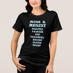 Opstaan en weerstaan   Anti Donald Trump Tri-Blend Shirt