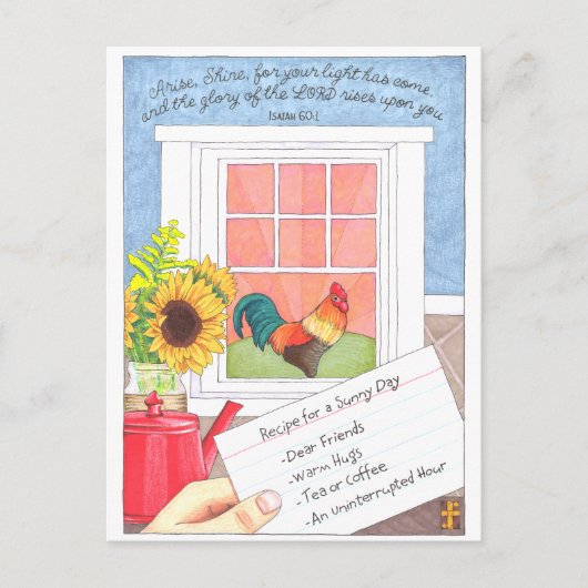 Opstaan, glans Inspirerend Briefkaart (Voorkant)