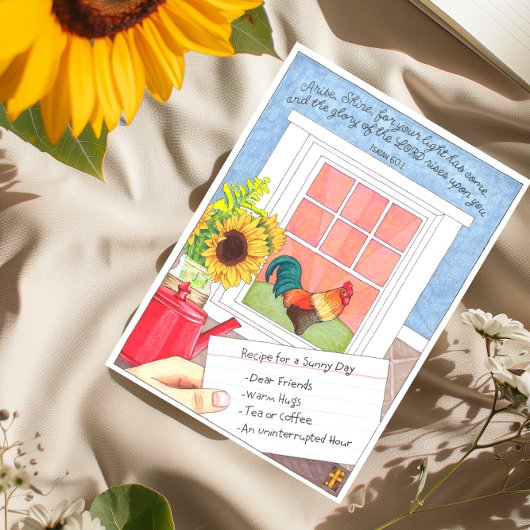 Opstaan, glans Inspirerend Briefkaart