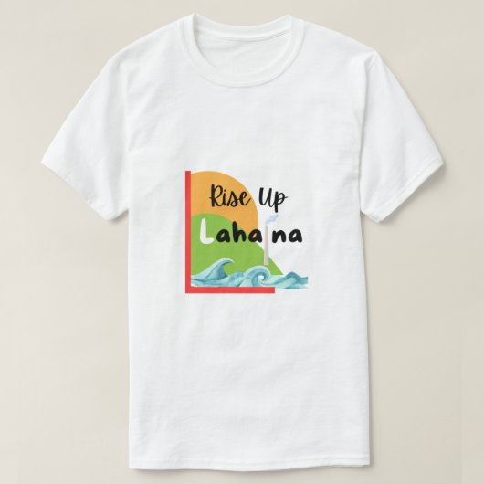 Opstaan Lahaina Sunrise Smokestack Ocean Waves T-shirt (Design voorkant)
