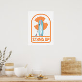 Opstaan met een peddel poster (Keuken)