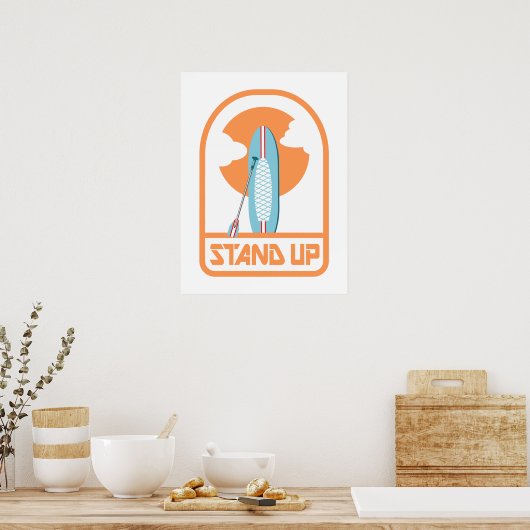 Opstaan met een peddel poster (Keuken)