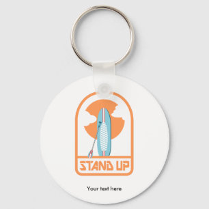 Opstaan met een peddel sleutelhanger