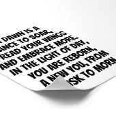 Opstaan met het Inspirerende minigedicht van Sun Poster (Hoek)