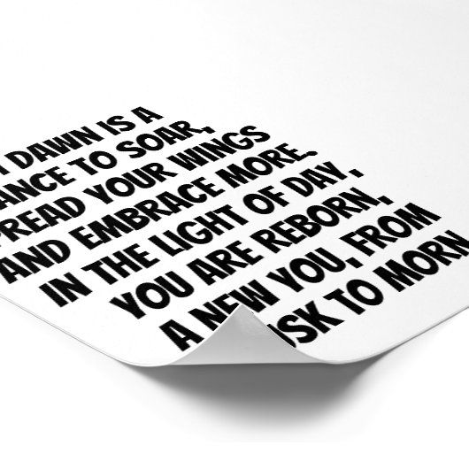 Opstaan met het Inspirerende minigedicht van Sun Poster (Hoek)