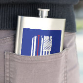 Opstaan met het opvullen van de Amerikaanse vlag Heupfles (Voorbeeld)