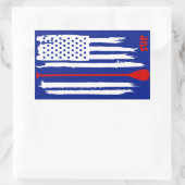 Opstaan met het opvullen van de Amerikaanse vlag Rechthoekige Sticker (Tas)