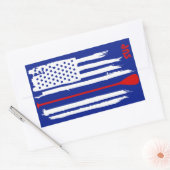 Opstaan met het opvullen van de Amerikaanse vlag Rechthoekige Sticker (Envelop)