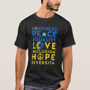 Opstaan met Oekraïne Kindness Peace Love in T-shirt