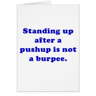 Opstaan nadat een Pushup geen Burpee is