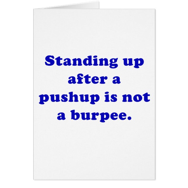 Opstaan nadat een Pushup geen Burpee is (Voorkant)