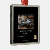 Opstaan op school metalen ornament (Rechts)