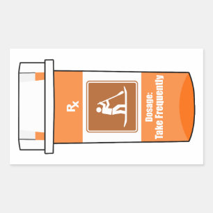 Opstaan peddelen is mijn medicijn rechthoekige sticker
