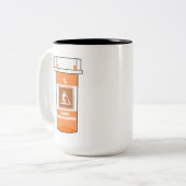 Opstaan peddelen is mijn medicijn tweekleurige koffiemok (Voorkant links)