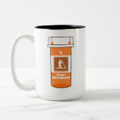 Opstaan peddelen is mijn medicijn tweekleurige koffiemok (Links)