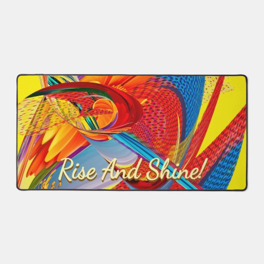 Opstaan & Schitteren Motivatie Opbeurende Tropisch Bureaumat (Voorkant)