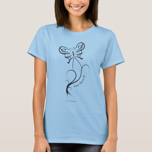 Opstaan. Shirt (zwart ontwerp) (Voorkant)