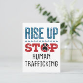 Opstaan Stop Mensenhandel Briefkaart (Staand voorkant)