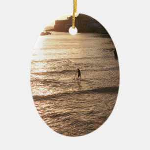 Opstaan tegen de zonsondergang van San Sebastian Keramisch Ornament