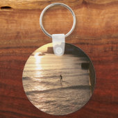 Opstaan tegen de zonsondergang van San Sebastian Sleutelhanger (Voorkant)