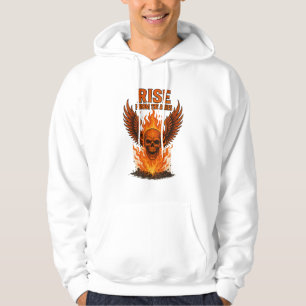 Opstaan uit de as - Vlammende schedel met vurige Hoodie
