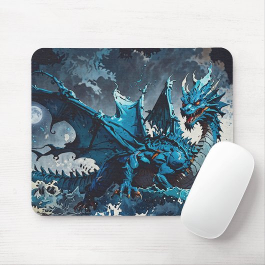 Opstaan uit de Oceans-Dragon Artwork Muismat (Met muis)