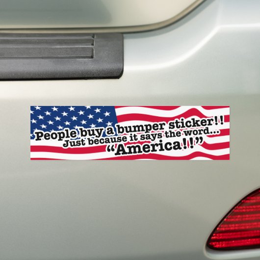 Opstaan voor Amerika! Wees een Amerikaan! Bumpersticker (Op auto)