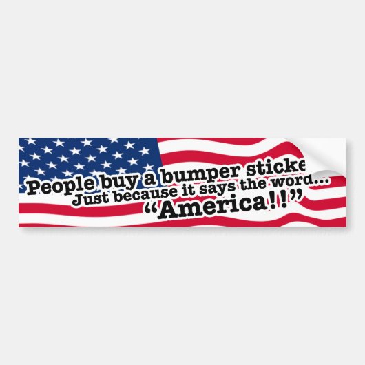 Opstaan voor Amerika! Wees een Amerikaan! Bumpersticker (Voorkant)