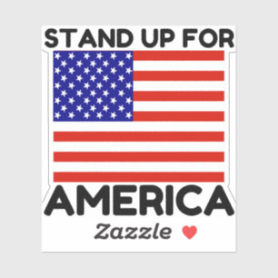 Opstaan voor Amerikaanse vlag Sticker
