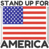 Opstaan voor Amerikaanse vlag Sticker (Voorkant)