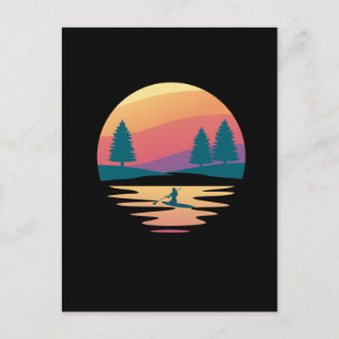 Opstaan voor het opzadelen van SUP Board Mountain  Briefkaart
